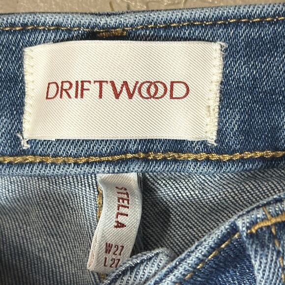 Driftwood Stella Slit Straight - Blue Melodrama stripe down the sides. Size 27. - Picture 5 of 10